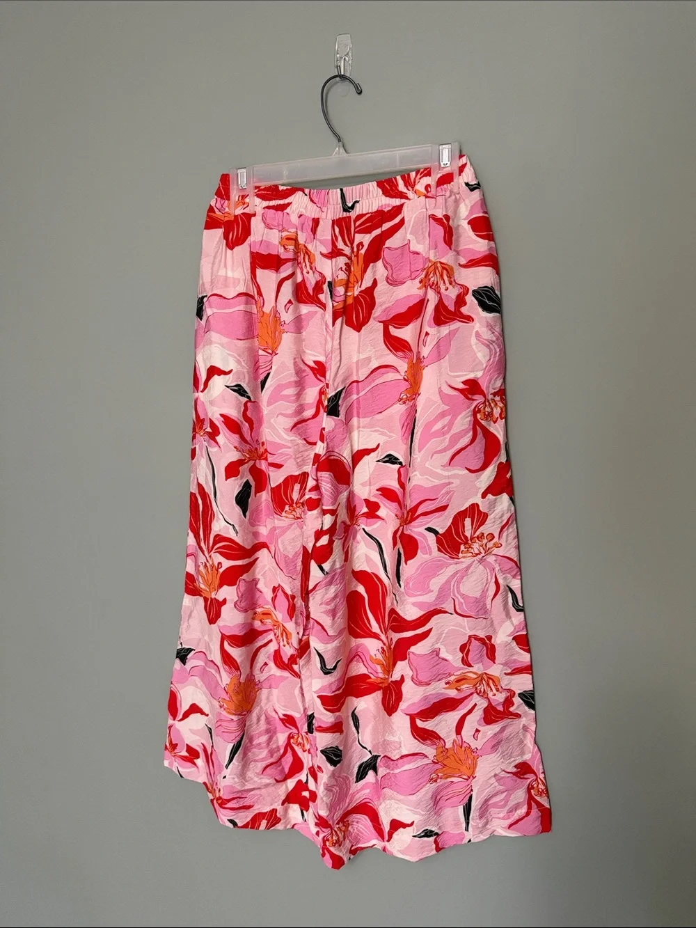 NWOT Melloday 2-Piece Floral Matching Set Pink Wide Leg Pants & Blouse